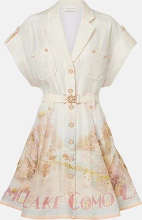 Zimmermann Como printed linen and silk shirt dress