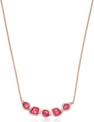Monica Vinader Siren Mini Nugget Cluster Necklace in Rose Gold/Pink Quartz at Nordstrom Rack, Size 18 In