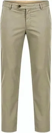 BOSS Beige Concealed Slim Fit Trousers