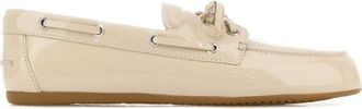 Miu Miu Off White Leather Loafers
