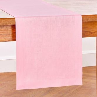 Solino Home Linen Table Runner for Dining Table, Holiday and Everyday Table Decor - Fete in Pink Lemonade at Nordstrom, Size Xx-Small