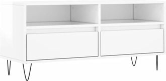 vidaXL Vidaxl - tv Cabinet High Gloss White 100x34.5x44.5 cm Engineered Wood