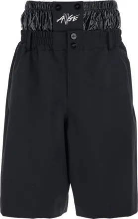 Moncler Black Solid Shorts