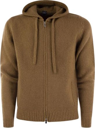 Fedeli Felpa con cappuccio e zip - Marrone