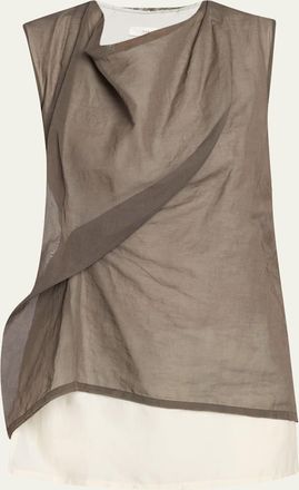 The Row Inawa Draped Layered Sleeveless Top