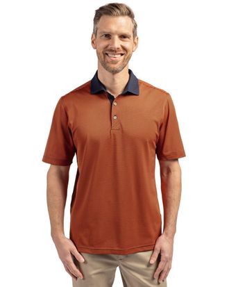 Cutter & Buck Virtue Pique Micro Stripe Mens Short Sleeve Polo