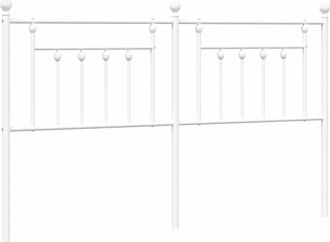 vidaXL Cabecero De Metal Blanco 180 Cm Vidaxl