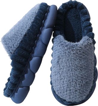 Generic Slippers Women Cozy Womens Winter Indoor Shoes With Thick Sole Soft Fleece Comfortable Home Footwear For Ladies Large Size Anti Slip Cozy House Slippe