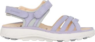 Ganter Paarse Platte Sandalen met Uitneembare Zooltjes - Dames - Sandalen - Paars - 41 EU - Leer - Schoenen