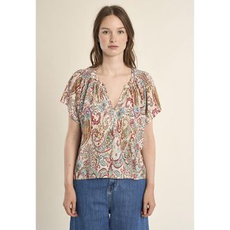 Molly Bracken Bedrukte blouse met korte mouwen