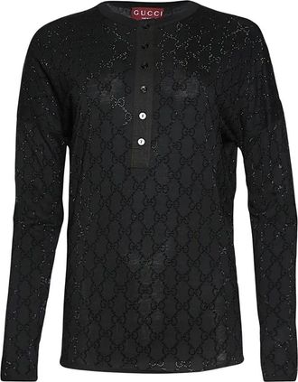 Gucci Tops, Dames, Zwart, S, L/S T-shirt