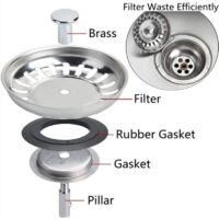 OEM Tap&oacute;n De Filtro Para Fregadero, 78 Mm De Di&aacute;metro, Filtros De Desag&uuml;e Universales De Acero Inoxidable Para Fregaderos De Ba&ntilde;o Y Cocinas - Crezuo