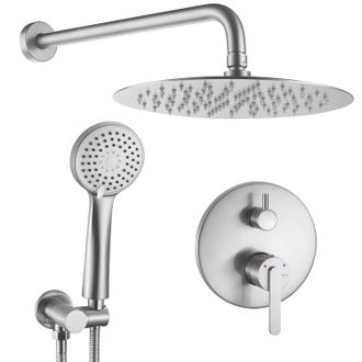 Rea Juego De Ducha Oculto Rea Ontario Brush Nickel