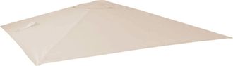 Hhg Nunca Usado] Funda De Recambio Para Parasol Sem&aacute;foro De Lujo Hhg 436, Funda De Recambio Para Parasol, 3x3m (&oslash;4,24m) Poli&eacute;ster 2,7kg, Crema