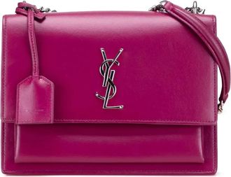 Saint Laurent 2019 Medium Leather Monogram Sunset crossbody bag - Purple