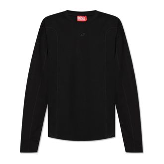 Diesel Long Sleeve Tops, male, Black, Size: 3XL T-shirt T-Boxt-Ls-Int with long sleeves