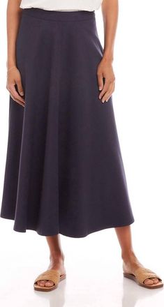 Karen Kane Midi Circle Skirt In Navy