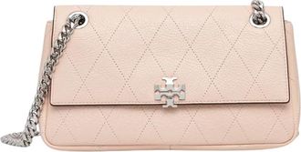 Tory Burch Charlie Gewatte Tas Kleine Schoudertas - Dames - Schoudertassen - Roze - ONE Size - Leer - Tassen