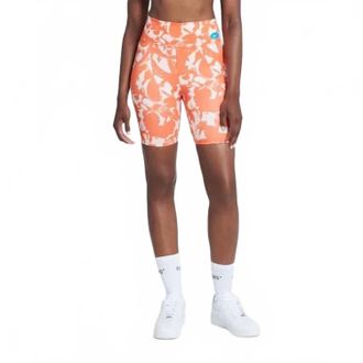 Nike Womans Luxe Icon Clash Bike Shorts In Orange