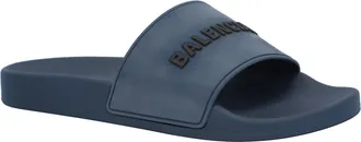 Balenciaga 3D Logo Rubberen Zwembad Slipper Sandalen