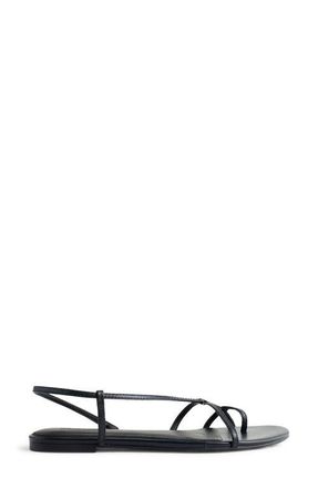 Madewell Iggy Strappy Sandal in True Black at Nordstrom, Size 8.5