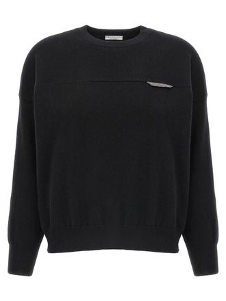 Brunello Cucinelli Monile Crop Sweater