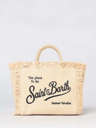 MC2 Saint Barth Borsa Colette in rafia con logo ricamato