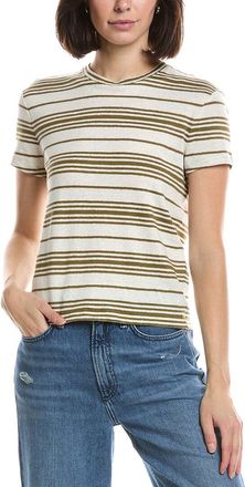 Frame Denim Frame The Striped Linen-Blend T-Shirt