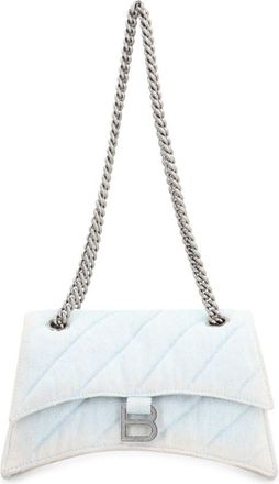 Balenciaga Denim Crush S Shoulder Bag