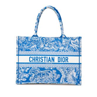 Dior Pre-owned Womens Book Tote Blue Toile De Jouy - Sky Blue Textile - One Size