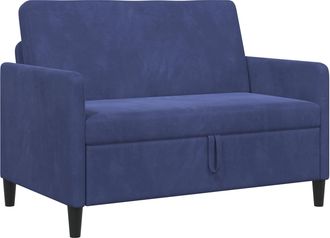 vidaXL Sof&aacute; Con Almacenamiento Azul Polic&iacute;a 122 X 78 X 87 Cm Poli&eacute;ster Vidaxl
