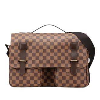 Louis Vuitton Pre-owned Cross Body Bags, male, Brown, Size: ONE SIZE Pre-owned Broadway Damier Shoulder Bag
