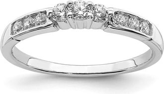 Diamond2Deal 14k Gold Lab Grown Diamond Wedding Band Ring 0.3Ct Clarity- VS Color- G-H