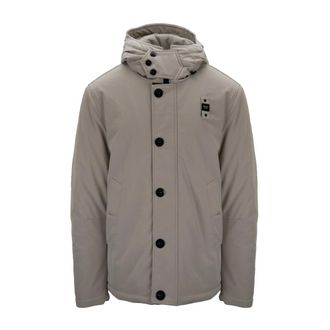 Blauer Winter Jackets, male, Beige, Size: XL Mens Zipper Jacket with Button