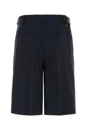 Pantaloni Torino Mens Navy Blue Wool Bermuda Shorts 0370 Exterior: Virgin