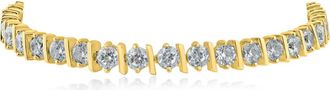 Kenneth Jay Lane Cubic Zirconia Bar Tennis Bracelet in Gold Plated Brass at Nordstrom