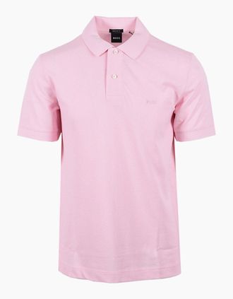 HUGO BOSS Mens Boss Black BOSS PALLAS POLO OPEN PINK - Size: 38