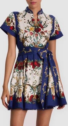 Alice & Olivia Lucy Floral Shirtdress in Gilded Rose at Nordstrom Rack, Size 14