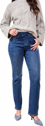 Tribal Sophia Pull On Straight Jeans In Faded Blue