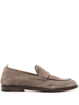 Officine Creative suede slip-on loafers - Brown
