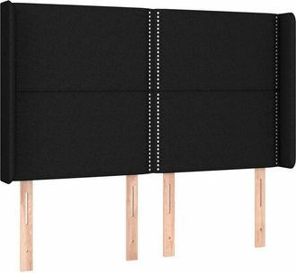 vidaXL Cabecero Con Led De Tela Negro 147x16x118/128 Cm Vidaxl