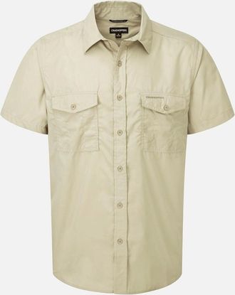 Craghoppers Mens Craghoppers Mens Kiwi Short-Sleeved Shirt - Tan - Size: 38/Regular