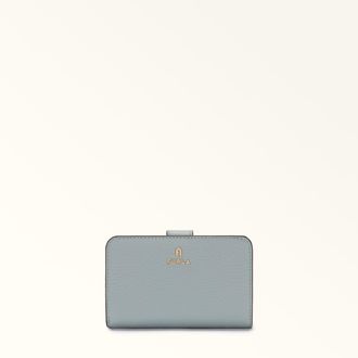 Furla Camelia Portafoglio Compatto M Nuvola Blu Pelle Di Vitello Granata Donna