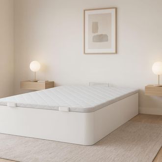Colch&oacute;n Morfeo Canap&eacute; abatible blanco de gran capacidad, 90x190 cm
