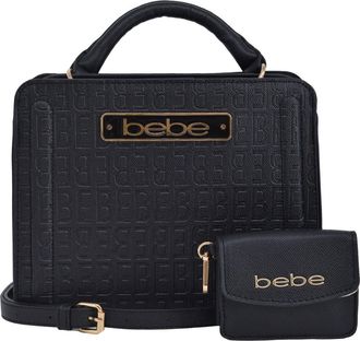 Bebe Thea Small Satchel with Card Wallet in Black at Nordstrom Rack