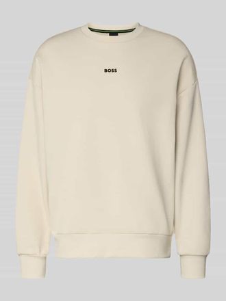 HUGO BOSS Regular Fit Sweatshirt aus Baumwoll-Mix Modell STENSON in Sand, Gr&ouml;&szlig;e XXXL