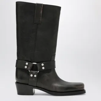PARIS TEXAS Stivale Roxy nero in pelle spazzolata