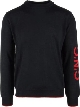 Costume National Black Crewneck Wool-Blend Sweater