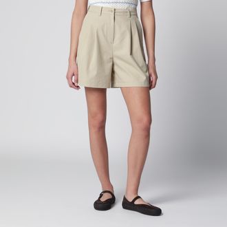 Dunst Beige cotton-blend Bermuda shorts
