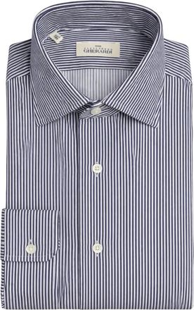 Alessandro Gherardi 38P3 621Righe - Heren - Zakelijke Overhemden - Blauw - L - Overhemden